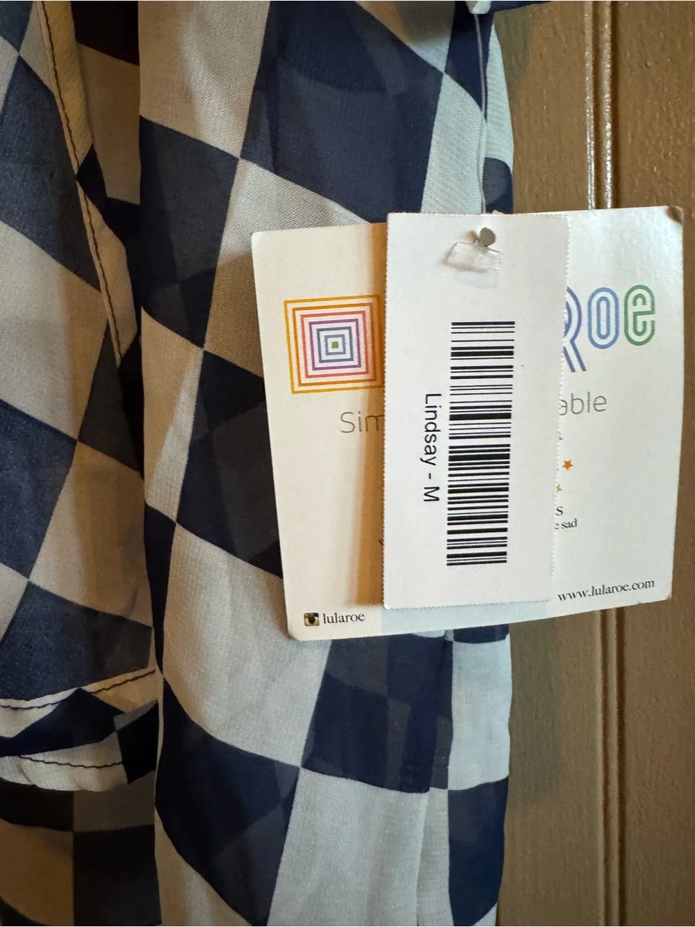 NWT LuLaRoe Lindsay sheer kimono in Navy and White